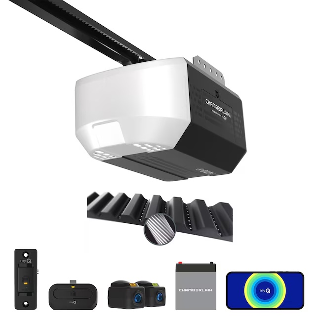 Chamberlain B3000 1/2 HP belt drive garage door opener with battery backup