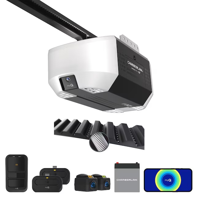 Chamberlain B4310 3/4 HP belt drive garage door opener with built-in camera