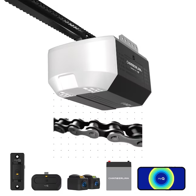 Chamberlain C3000 1/2 HP chain drive garage door opener with battery backup